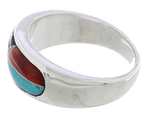 Multicolor Genuine Sterling Silver Southwest Ring Size 5-3/4 CX50078
